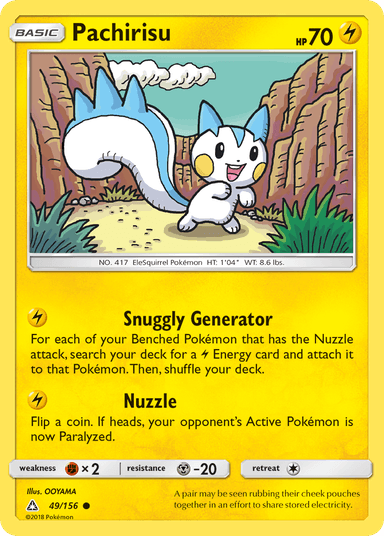 Carta Pachirisu 49/156 do set Ultra Prism — Pokémon TCG | Bynx