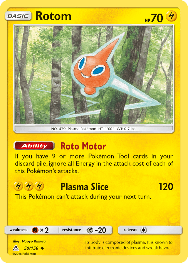 Carta Rotom 50/156 do set Ultra Prism — Pokémon TCG | Bynx