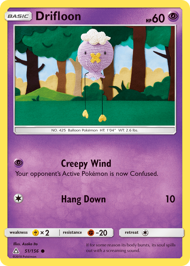 Carta Drifloon 51/156 do set Ultra Prism — Pokémon TCG | Bynx