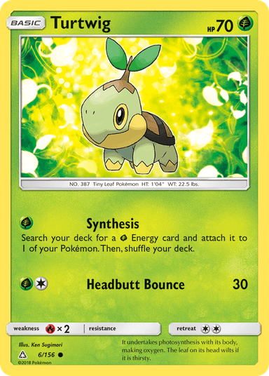 Carta Turtwig 6/156 do set Ultra Prism — Pokémon TCG | Bynx