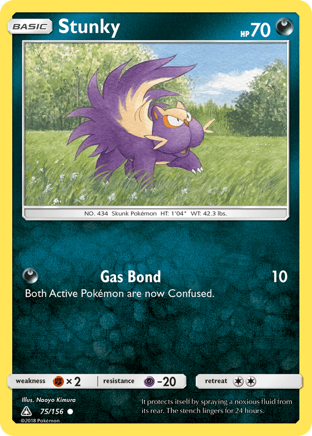 Carta Stunky 75/156 do set Ultra Prism — Pokémon TCG | Bynx