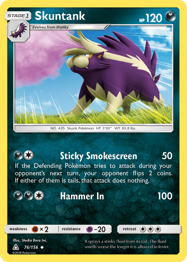 Carta Skuntank 76/156 do set Ultra Prism — Pokémon TCG | Bynx
