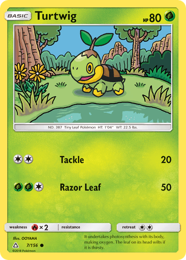 Carta Turtwig 7/156 do set Ultra Prism — Pokémon TCG | Bynx