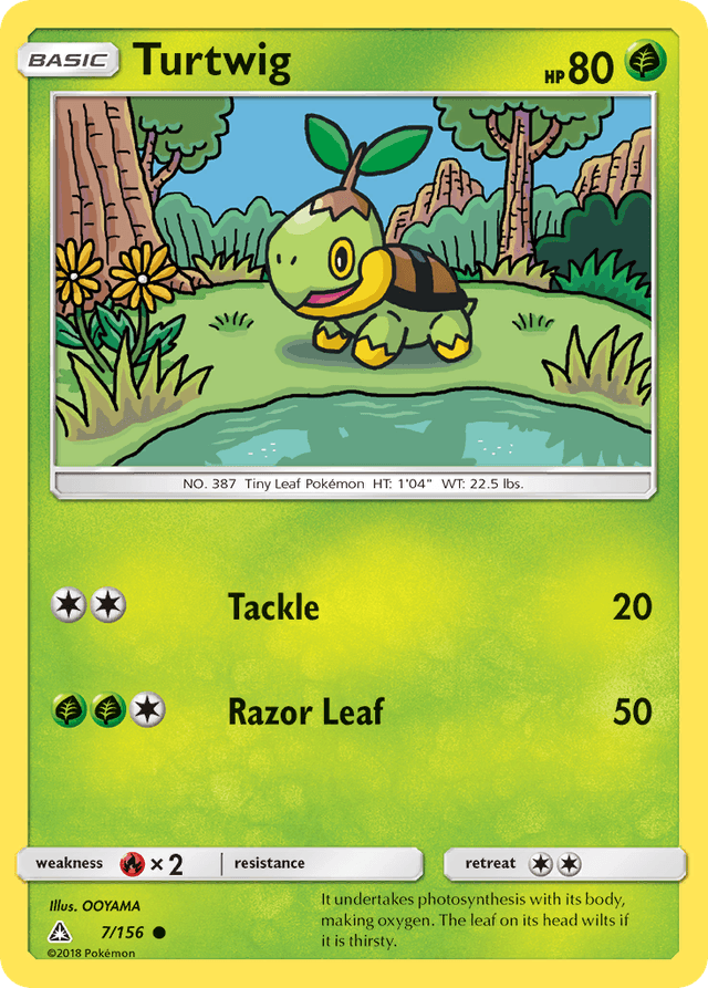 Carta Turtwig 7/156 do set Ultra Prism — Pokémon TCG | Bynx