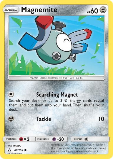 Carta Magnemite 80/156 do set Ultra Prism — Pokémon TCG | Bynx