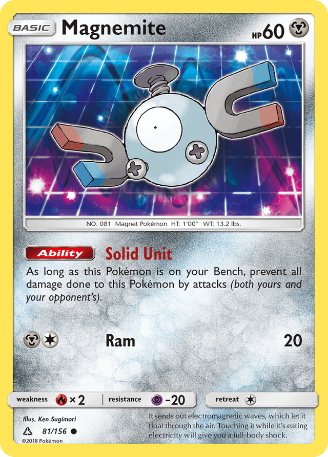 Carta Magnemite 81/156 do set Ultra Prism — Pokémon TCG | Bynx
