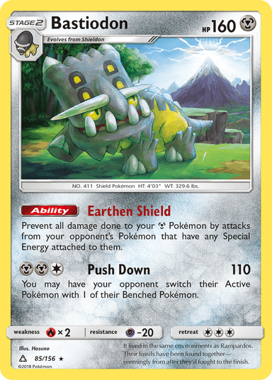 Carta Bastiodon 85/156 do set Ultra Prism — Pokémon TCG | Bynx