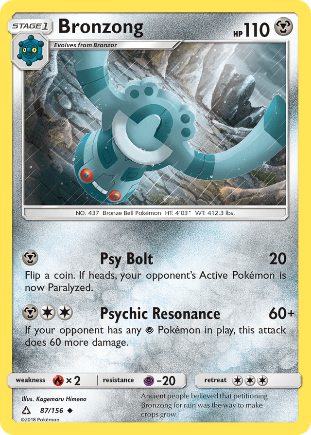 Carta Bronzong 87/156 do set Ultra Prism — Pokémon TCG | Bynx