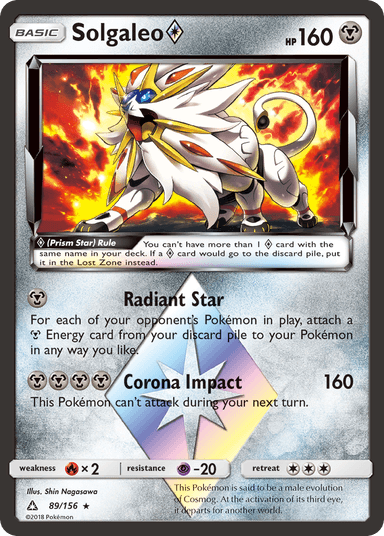 Carta Solgaleo ◇ 89/156 do set Ultra Prism — Pokémon TCG | Bynx