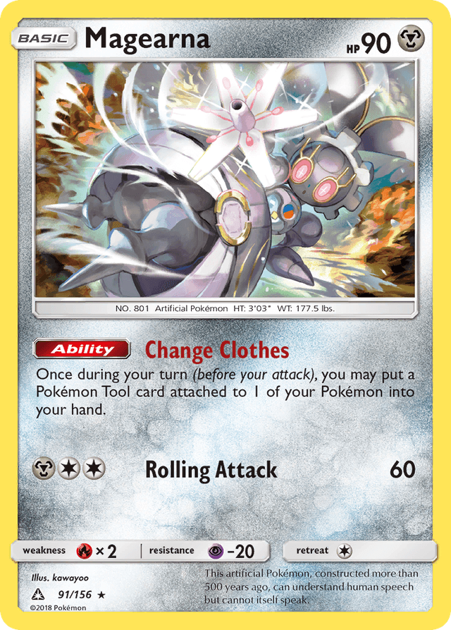 Carta Magearna 91/156 do set Ultra Prism — Pokémon TCG | Bynx