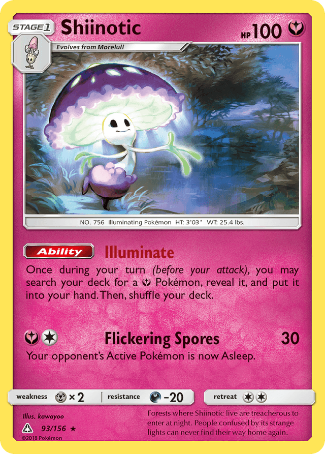 Carta Shiinotic 93/156 do set Ultra Prism — Pokémon TCG | Bynx