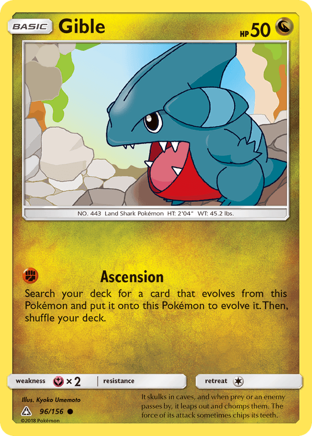 Carta Gible 96/156 do set Ultra Prism — Pokémon TCG | Bynx