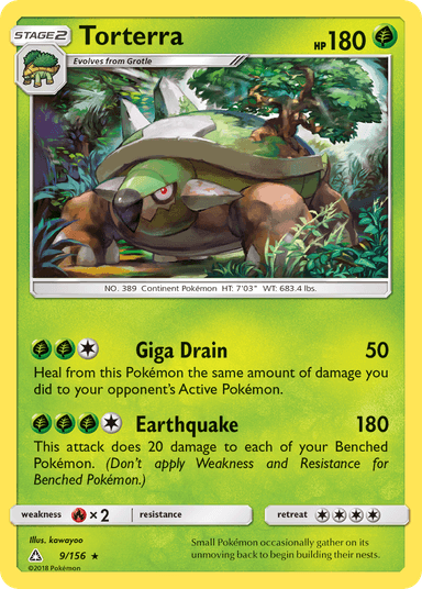 Carta Torterra 9/156 do set Ultra Prism — Pokémon TCG | Bynx