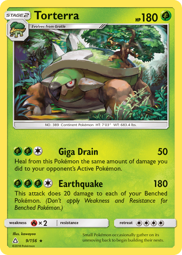 Carta Torterra 9/156 do set Ultra Prism — Pokémon TCG | Bynx