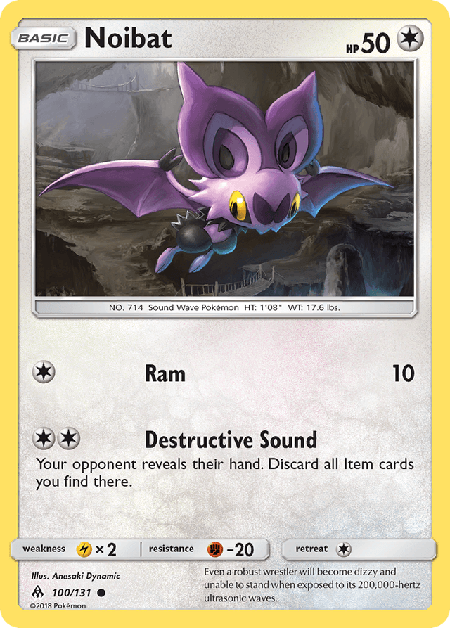 Carta Noibat 100/131 do set Forbidden Light — Pokémon TCG | Bynx