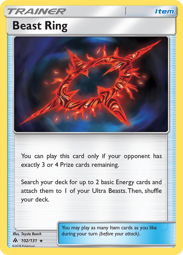 Carta Beast Ring 102/131 do set Forbidden Light — Pokémon TCG | Bynx
