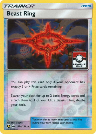 Carta Beast Ring 102a/131 do set Forbidden Light — Pokémon TCG | Bynx