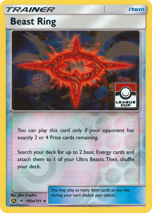 Carta Beast Ring 102a/131 do set Forbidden Light — Pokémon TCG | Bynx