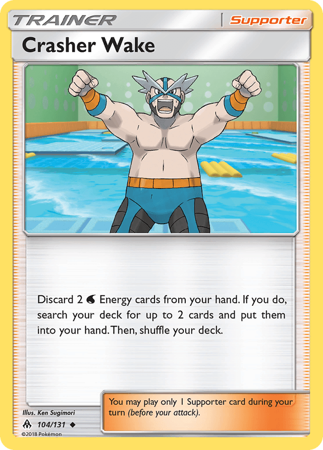 Carta Crasher Wake 104/131 do set Forbidden Light — Pokémon TCG | Bynx
