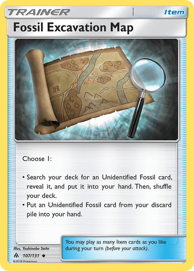 Carta Fossil Excavation Map 107/131 do set Forbidden Light — Pokémon TCG | Bynx