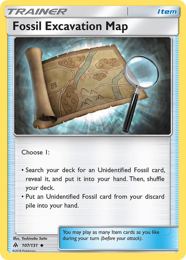 Carta Fossil Excavation Map 107/131 do set Forbidden Light — Pokémon TCG | Bynx