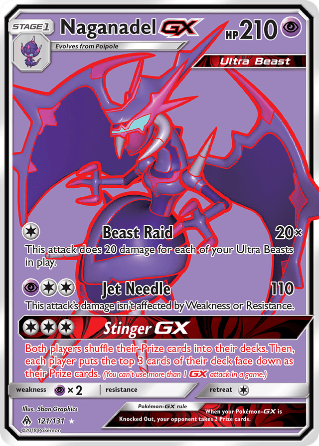 Carta Naganadel-GX 121/131 do set Forbidden Light — Pokémon TCG | Bynx