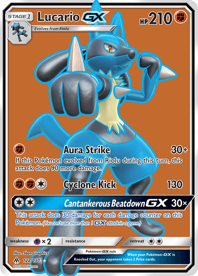 Carta Lucario-GX 122/131 do set Forbidden Light — Pokémon TCG | Bynx