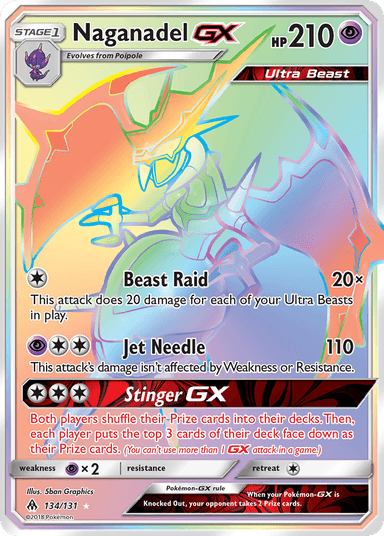 Carta Naganadel-GX 134/131 do set Forbidden Light — Pokémon TCG | Bynx