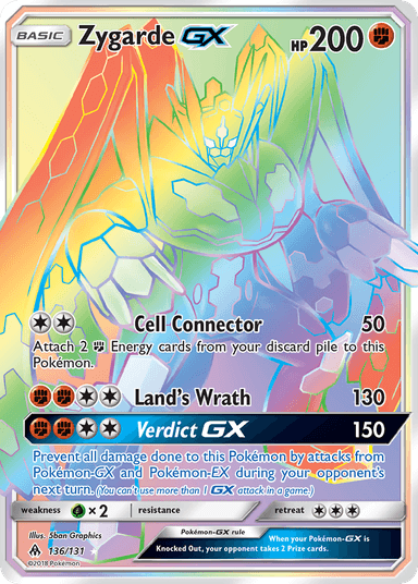 Carta Zygarde-GX 136/131 do set Forbidden Light — Pokémon TCG | Bynx