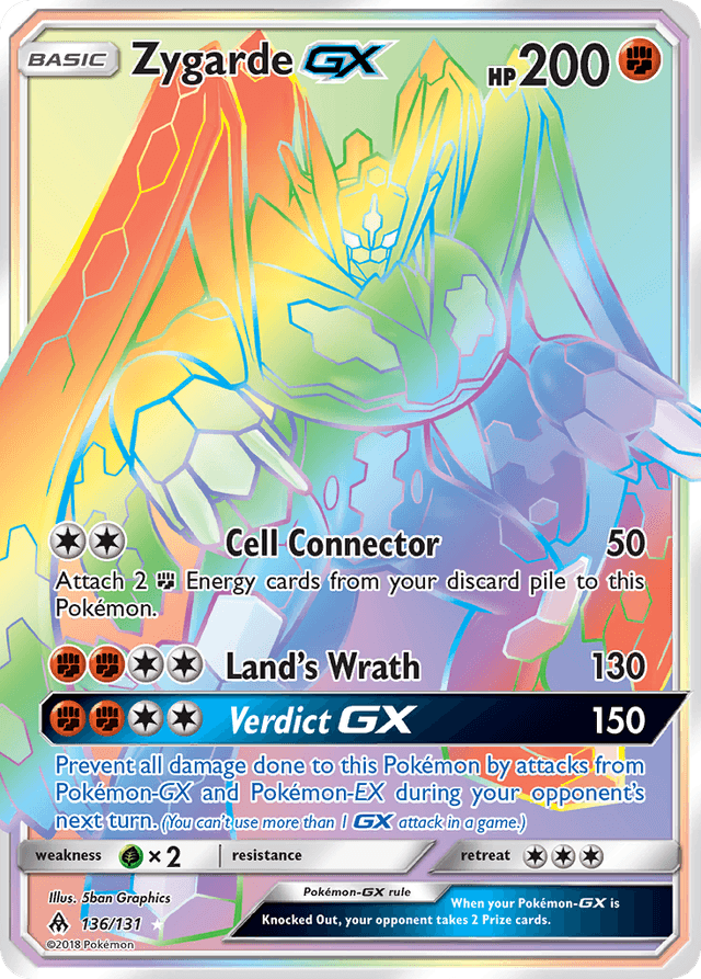 Carta Zygarde-GX 136/131 do set Forbidden Light — Pokémon TCG | Bynx