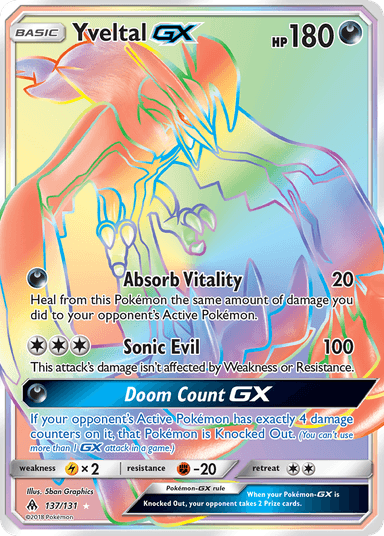 Carta Yveltal-GX 137/131 do set Forbidden Light — Pokémon TCG | Bynx