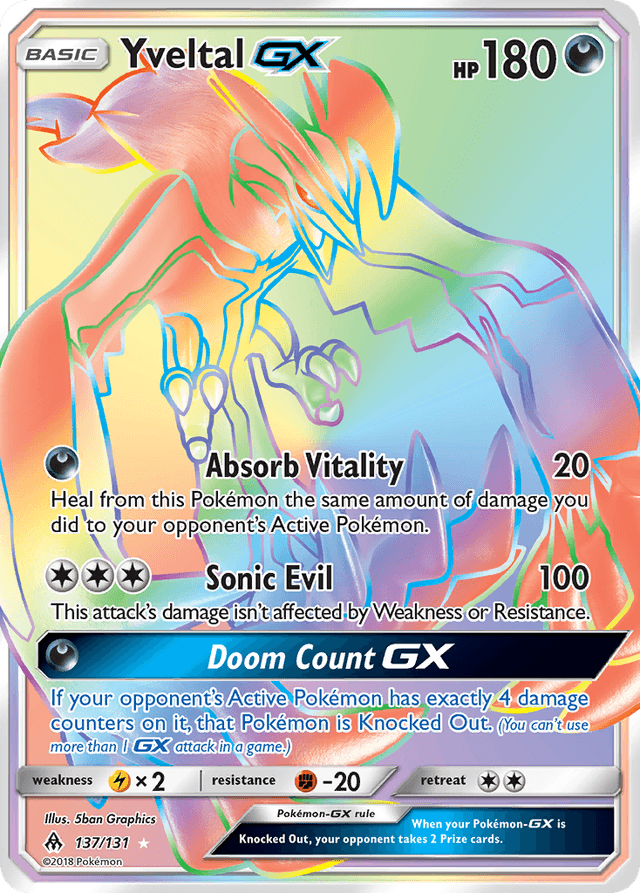 Carta Yveltal-GX 137/131 do set Forbidden Light — Pokémon TCG | Bynx