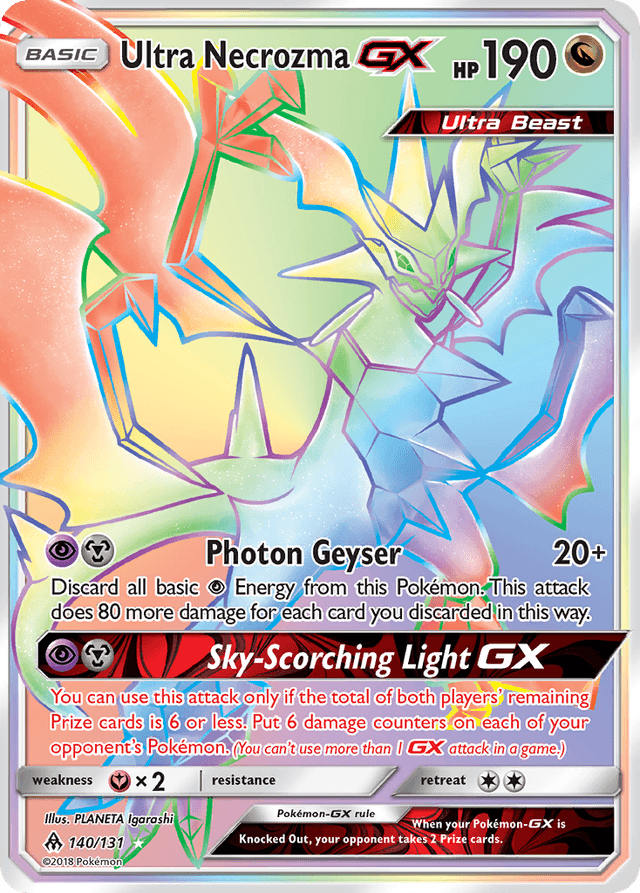 Carta Ultra Necrozma-GX 140/131 do set Forbidden Light — Pokémon TCG | Bynx