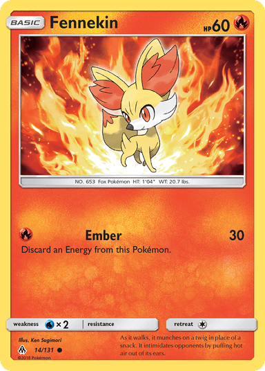 Carta Fennekin 14/131 do set Forbidden Light — Pokémon TCG | Bynx