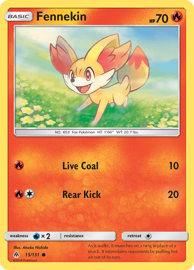 Carta Fennekin 15/131 do set Forbidden Light — Pokémon TCG | Bynx