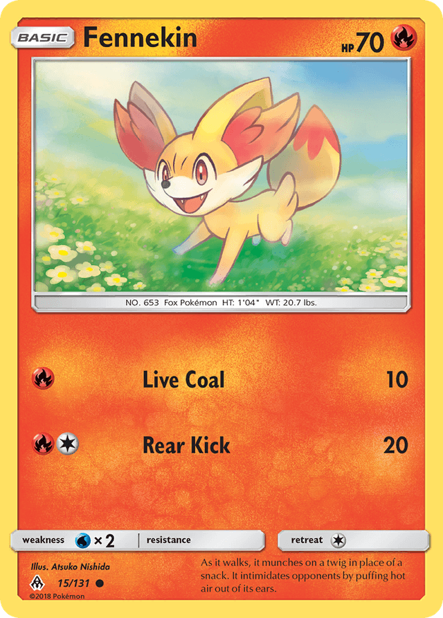 Carta Fennekin 15/131 do set Forbidden Light — Pokémon TCG | Bynx