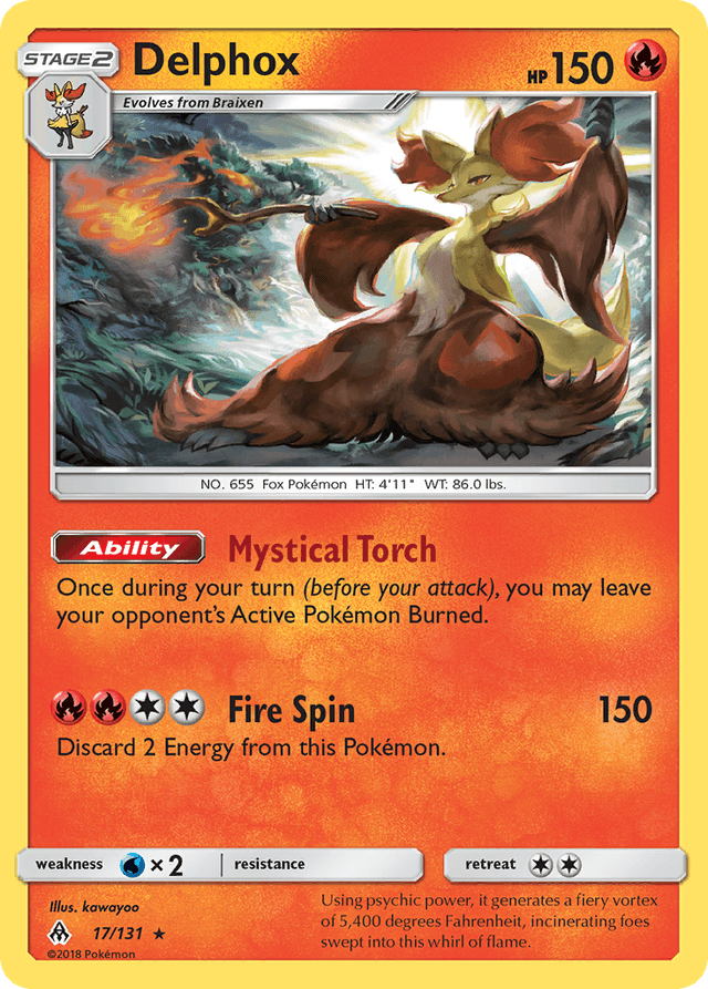 Carta Delphox 17/131 do set Forbidden Light — Pokémon TCG | Bynx