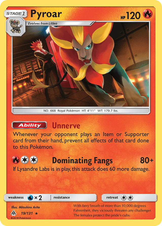 Carta Pyroar 19/131 do set Forbidden Light — Pokémon TCG | Bynx