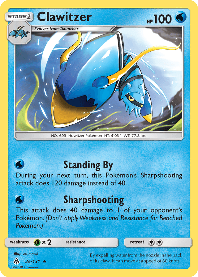 Carta Clawitzer 26/131 do set Forbidden Light — Pokémon TCG | Bynx