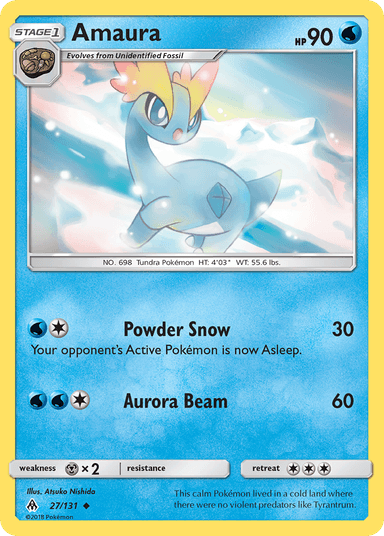 Carta Amaura 27/131 do set Forbidden Light — Pokémon TCG | Bynx