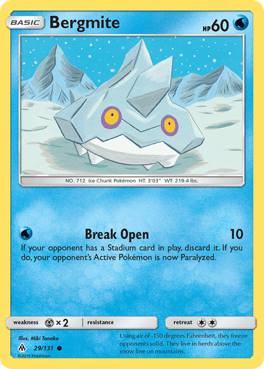 Carta Bergmite 29/131 do set Forbidden Light — Pokémon TCG | Bynx