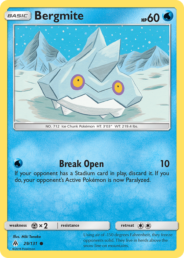 Carta Bergmite 29/131 do set Forbidden Light — Pokémon TCG | Bynx