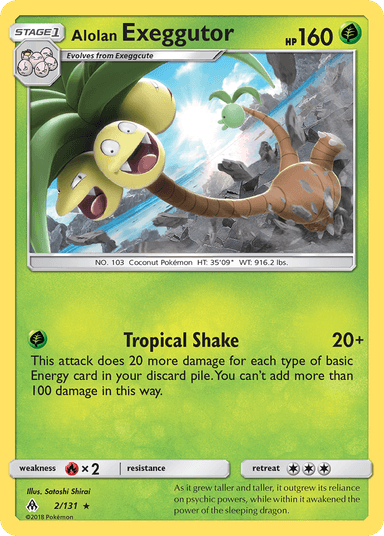Carta Alolan Exeggutor 2/131 do set Forbidden Light — Pokémon TCG | Bynx