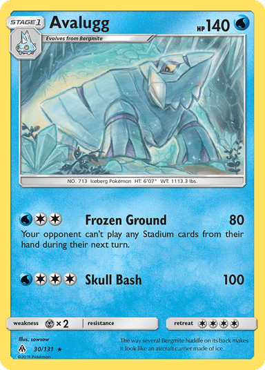 Carta Avalugg 30/131 do set Forbidden Light — Pokémon TCG | Bynx