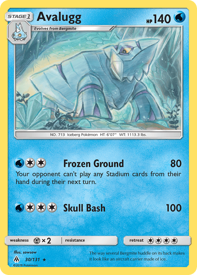 Carta Avalugg 30/131 do set Forbidden Light — Pokémon TCG | Bynx