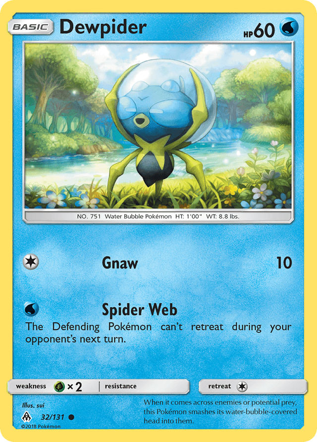 Carta Dewpider 32/131 do set Forbidden Light — Pokémon TCG | Bynx