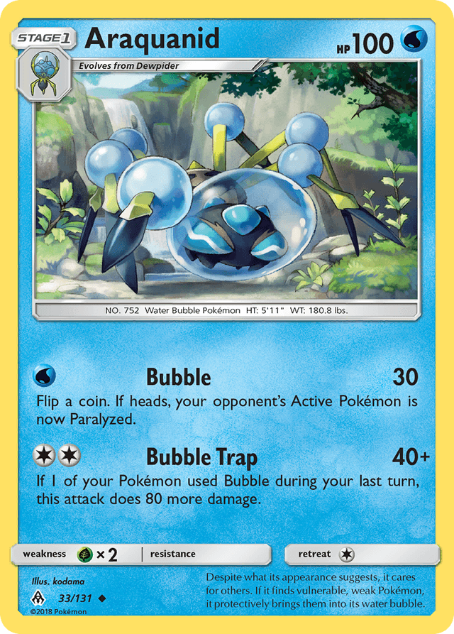 Carta Araquanid 33/131 do set Forbidden Light — Pokémon TCG | Bynx