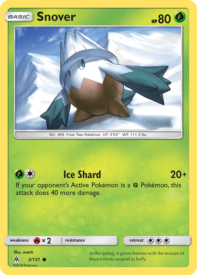Carta Snover 3/131 do set Forbidden Light — Pokémon TCG | Bynx