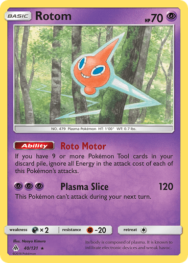 Carta Rotom 40/131 do set Forbidden Light — Pokémon TCG | Bynx