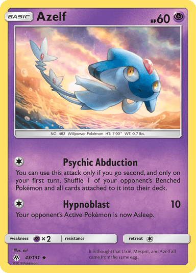 Carta Azelf 43/131 do set Forbidden Light — Pokémon TCG | Bynx